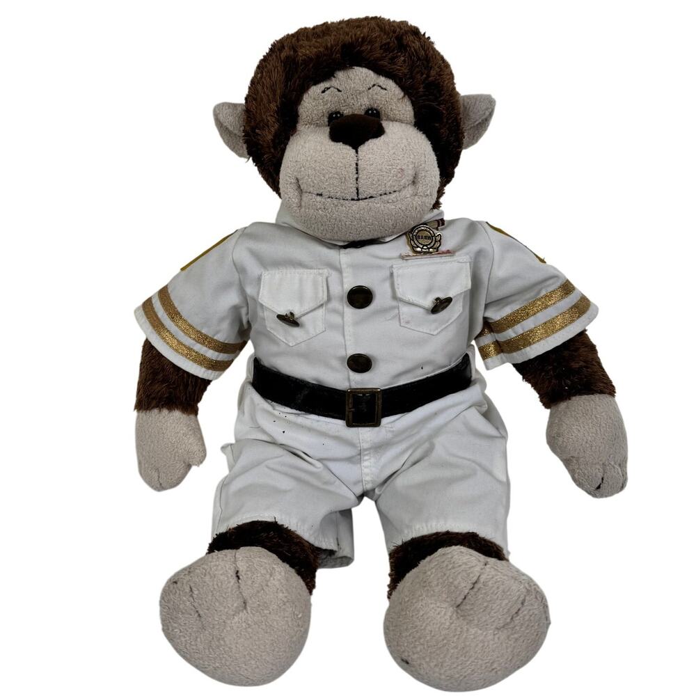 2010 Build A Bear Babs Plush & Outfit‎ US Navy Officer Dress Whites Sailor Bear